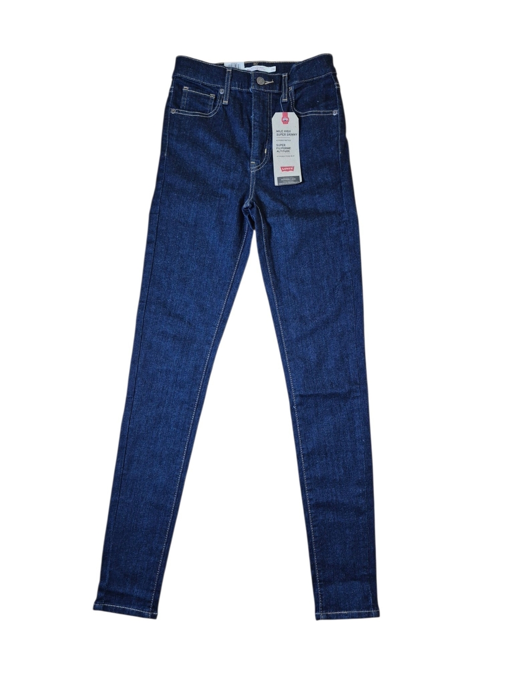 Levi's Mile High Super Skinny Jeans Dark Wash Indigo 26x30 High Rise Stretch